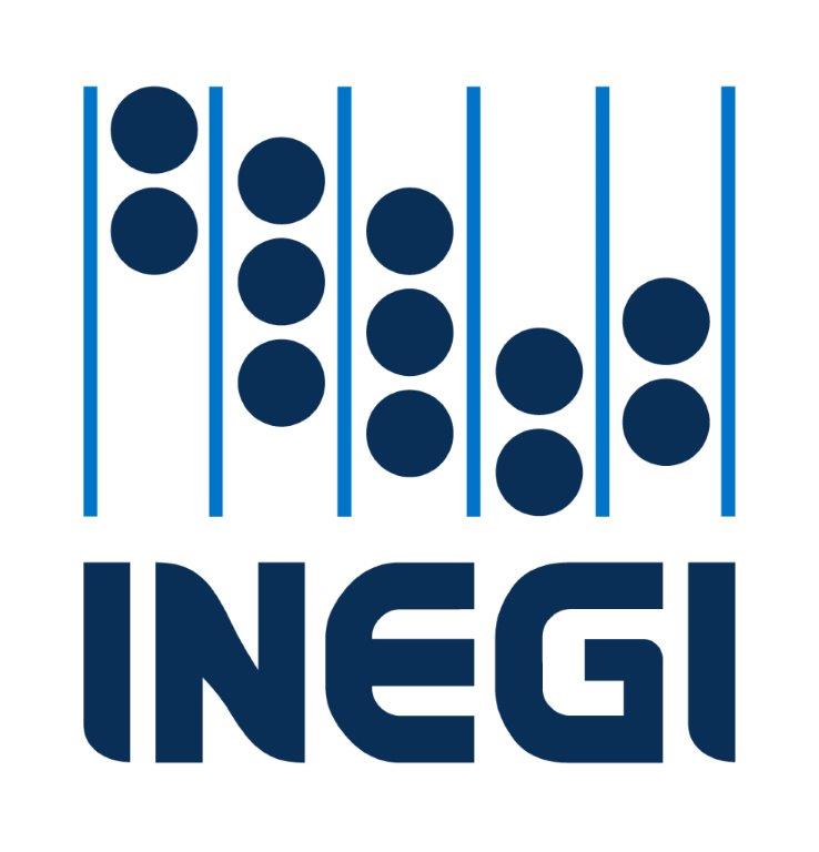 Logotipo del Inegi en primer plano