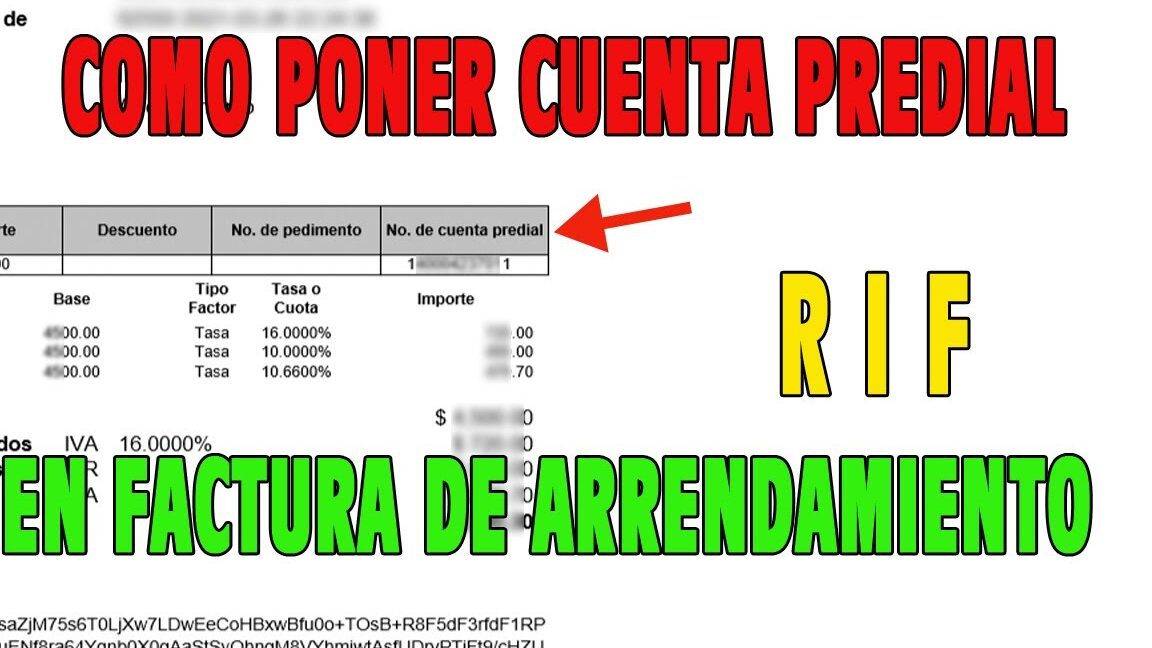 imagen numero de cuenta predial para facturacion sat