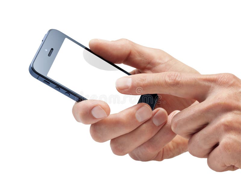 Manos utilizando un teléfono inteligente