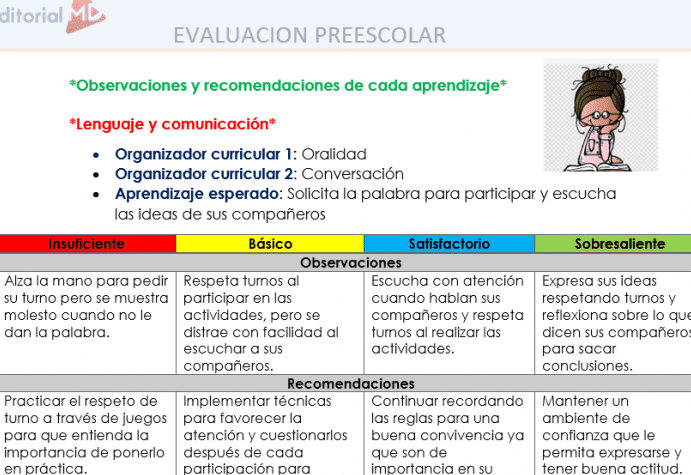 Guía práctica: Cómo llenar los reportes de evaluación de preescolar