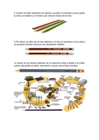 Cómo está hecho el lápiz y de qué materiales